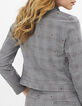 Veste grise esprit motard à motif prince-de-galles I.Code-3