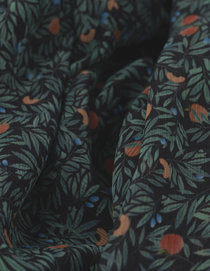 Blouse verte imprim&eacute; fruits d'&eacute;t&eacute; I.Code-6