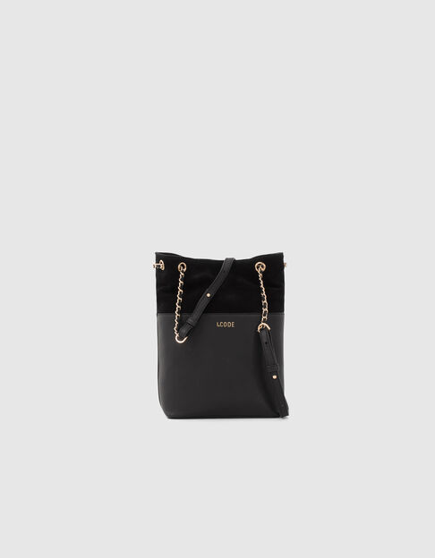 Sac seau noir en cuir I.Code