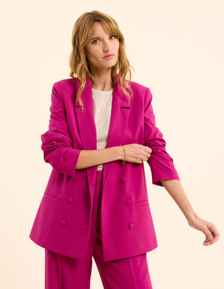 Lila zweireihige Anzugjacke I.Code-3