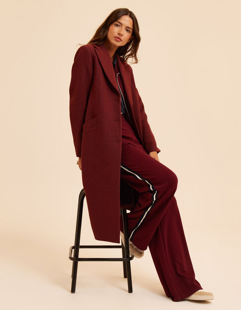 I.Code burgundy long coat