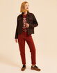 I.Code brown fur-lined woolcloth short coat-7