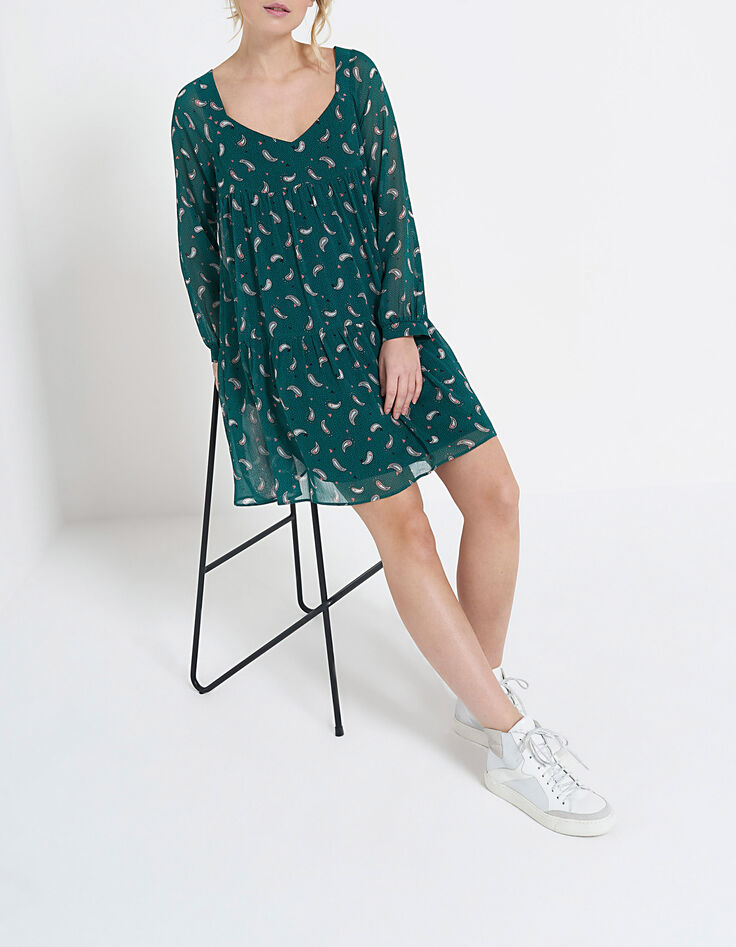 I.Code sea green paisley heart print dress I.Code sea green paisley heart print dress