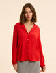 Chemise rouge fluide détail tresses I.Code-4
