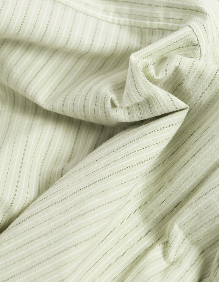 Camisa de rayas verdes para Mujer con corbata-9