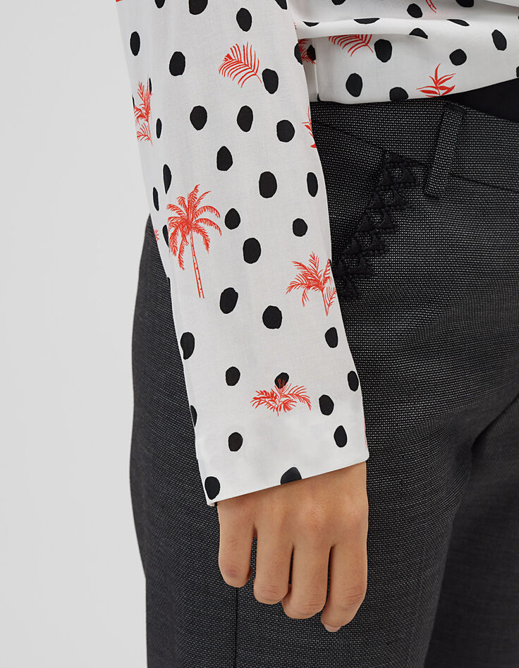 Gebroken wit hemd stippen- en palmprint I.Code-2