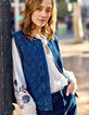 Chaqueta vaquera azul acolchada sin mangas I.Code-1