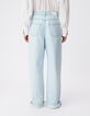 Blaue Jeans mit weitem Bein von Chisa f&uuml;r Frauen-3