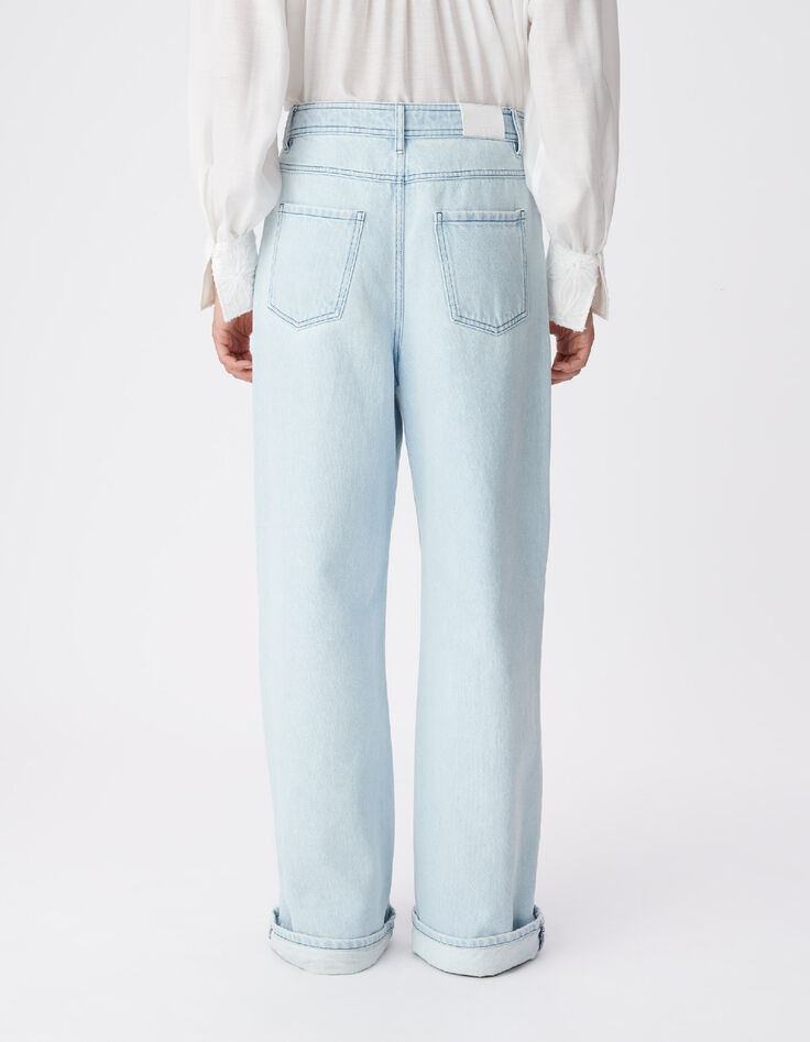 Blaue Jeans mit weitem Bein von Chisa f&uuml;r Frauen-3