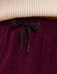 Jupe courte bordeaux maille velours côtelée I.Code-5