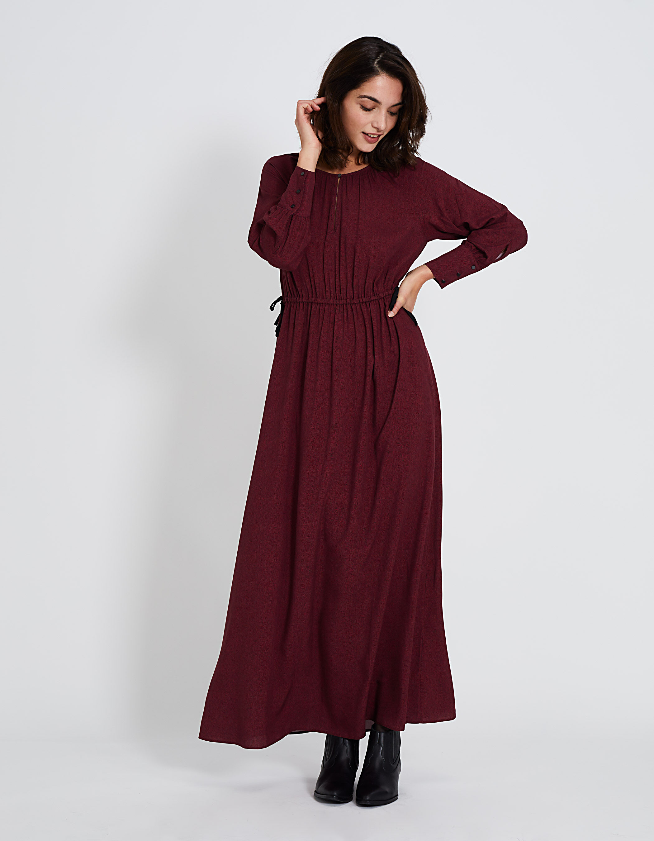 Robe longue fluide imprimée sales