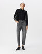Graue Slouchy-Damenjeans in Crop-L&auml;nge aus BCI-Baumwolle-1