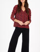 Bluse in Candy Red mit grafischem Blumen-Print I.Code-1