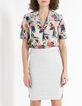 Gemêleerd grijze rok Milano details ritsen opzij I.Code-3