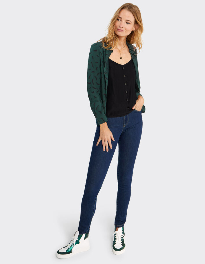 Chemise vert impérial à imprimé vagues I.Code -6