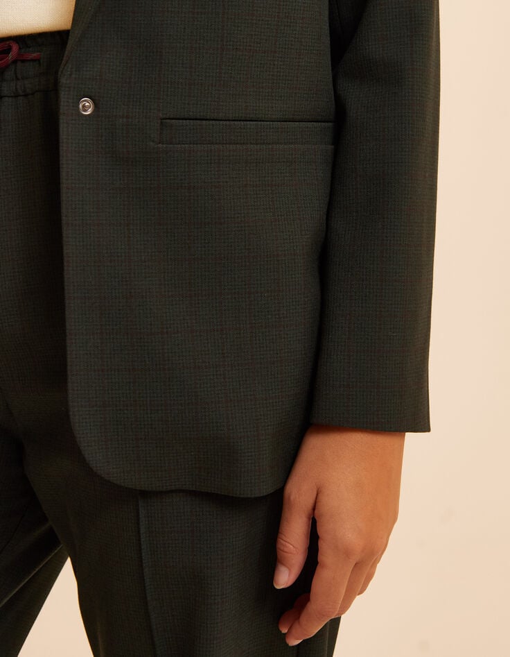 I.Code green checked suit jacket-9 I.Code green checked suit jacket-9