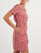 Jurk in candy red print mini-letters I.Code-4