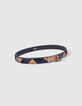 Ceinture noire en cuir Façon patchwork I.Code-5