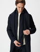 Blauer Trenchcoat mit abnehmbarem Kragen-4