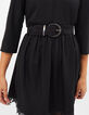 Ceinture noire large en cuir velours I.Code-2
