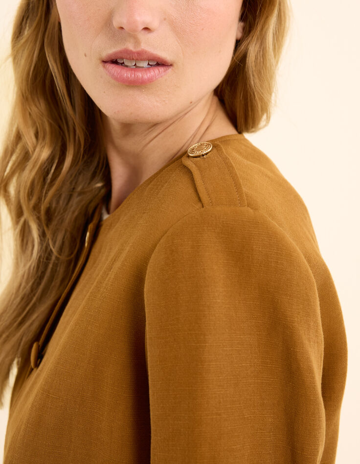 Veste de costume courte carrée camel I.Code-6