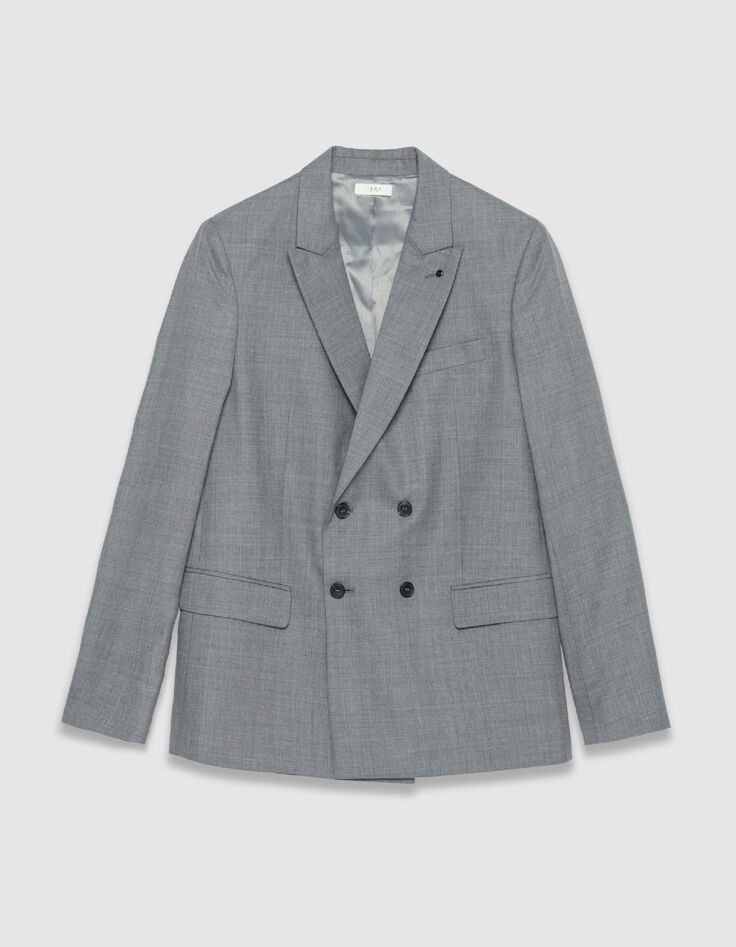 Graue Zweireiher-Anzugjacke f&uuml;r Herren-7