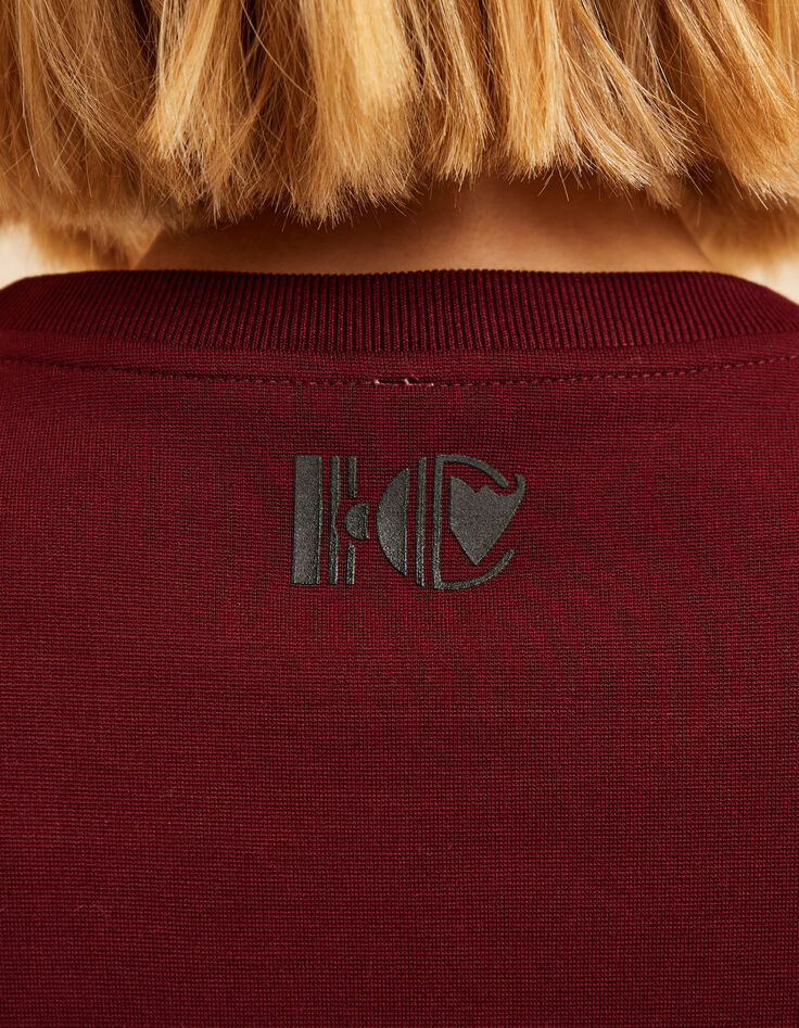 Robe longue bordeaux molleton monogramme I.Code-6 Robe longue bordeaux molleton monogramme I.Code-6