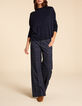 Pull cape marine tricot boutons d&eacute;coratifs I.Code-6
