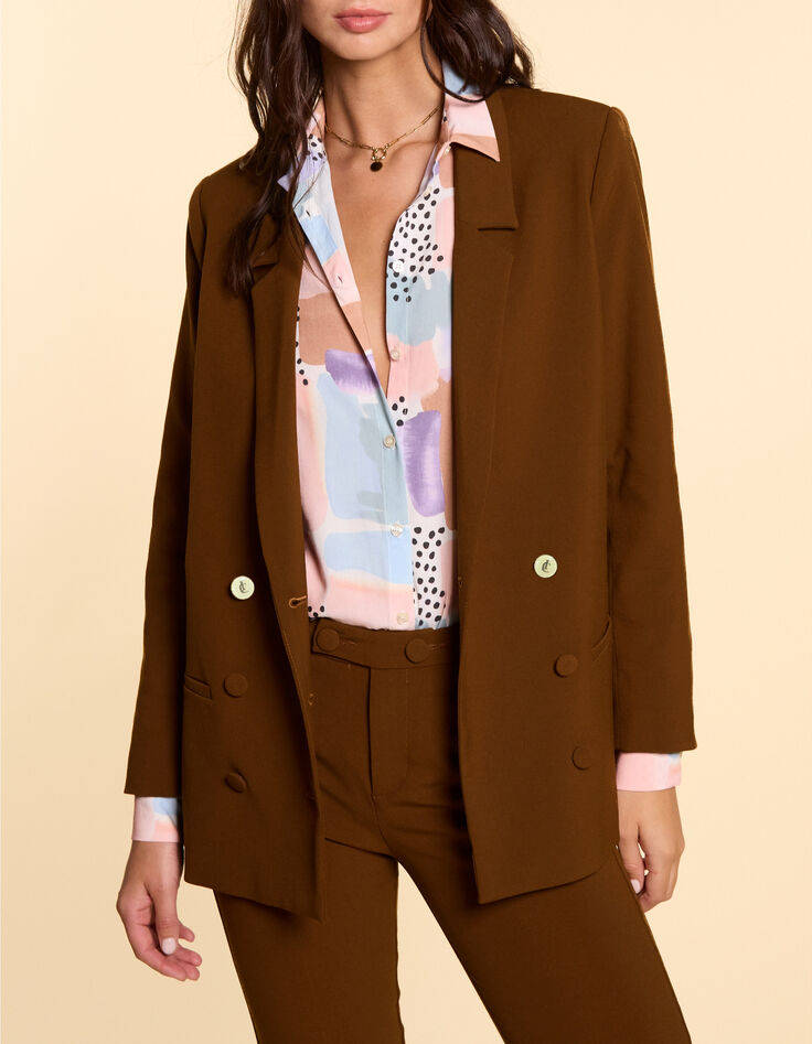 Veste de costume camel double boutonnage I.Code-3 Veste de costume camel double boutonnage I.Code-3