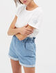 Tee-shirt blanc cassé broderies manche I.Code-10