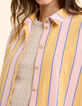 Camisa manga corta amarilla rayas I.Code-6