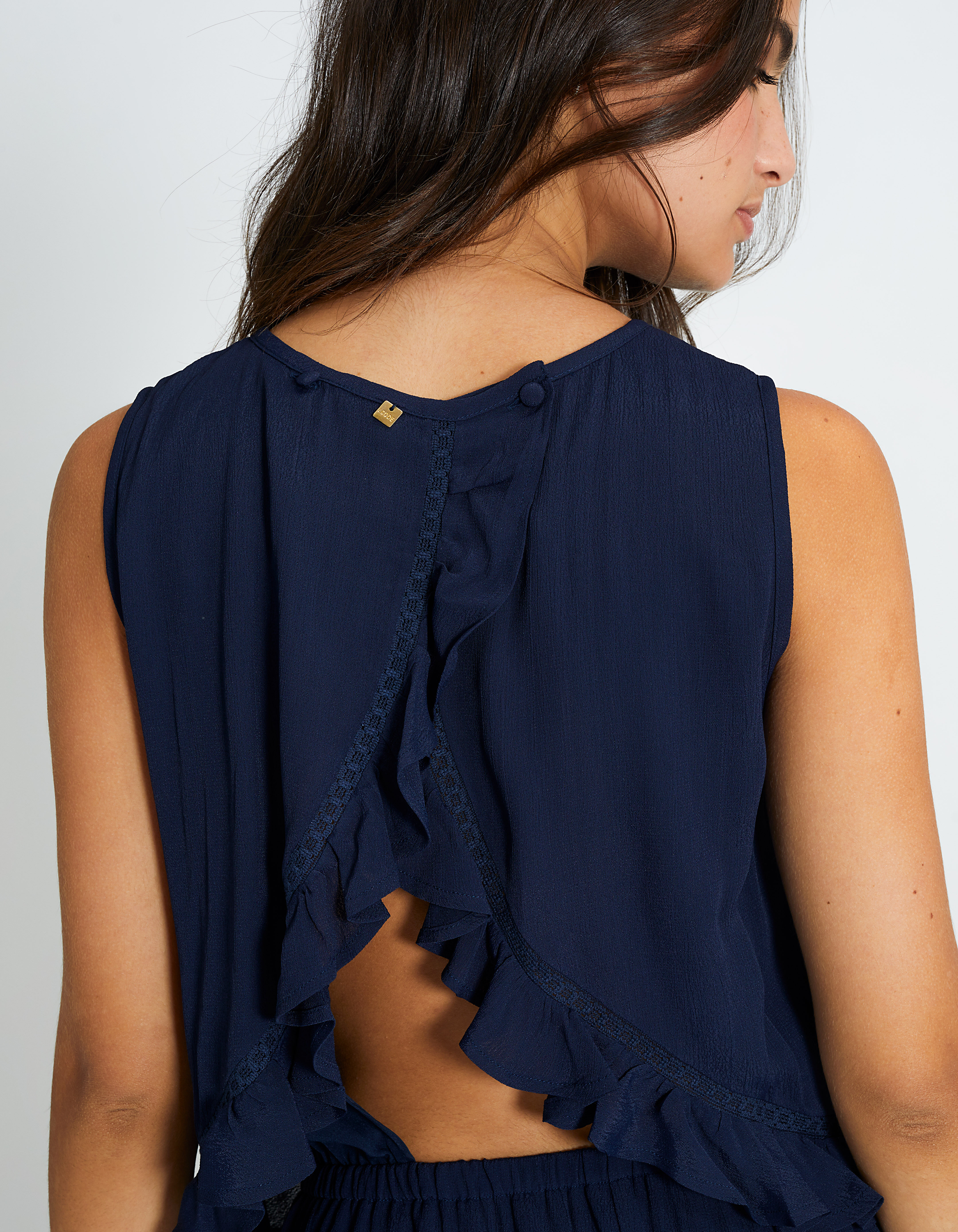 Combi short marine a bandes dentelle I.Code