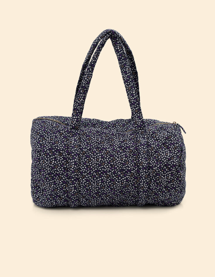 Sac bowling dark purple imprimé micro léo floral I.Code-5
