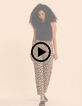 Beige broek bloemen-luipaardprint I.Code-2