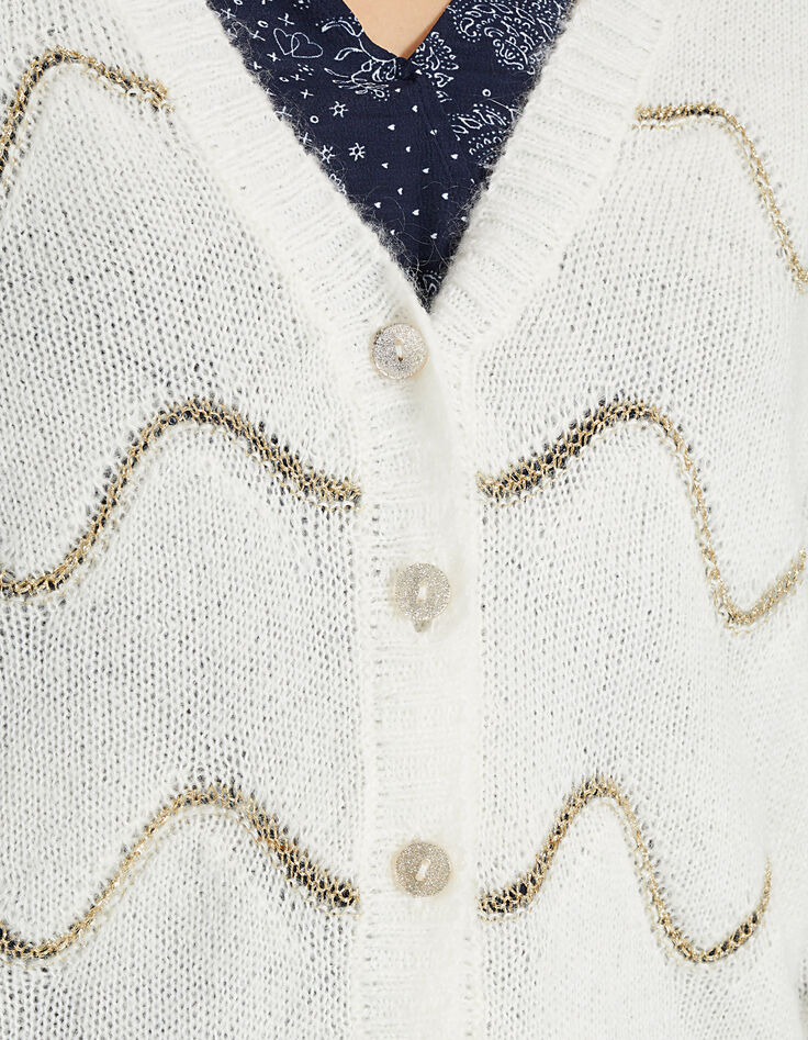 Gebroken wit vest in mohair I.Code-4