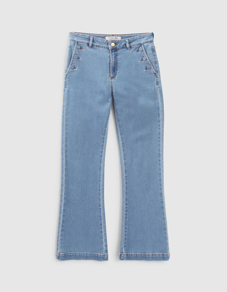 Jean flare authentique poches boutonnées I.Code-5