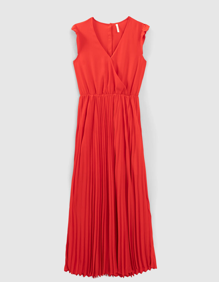 Robe longue cherry plissée I.Code-5