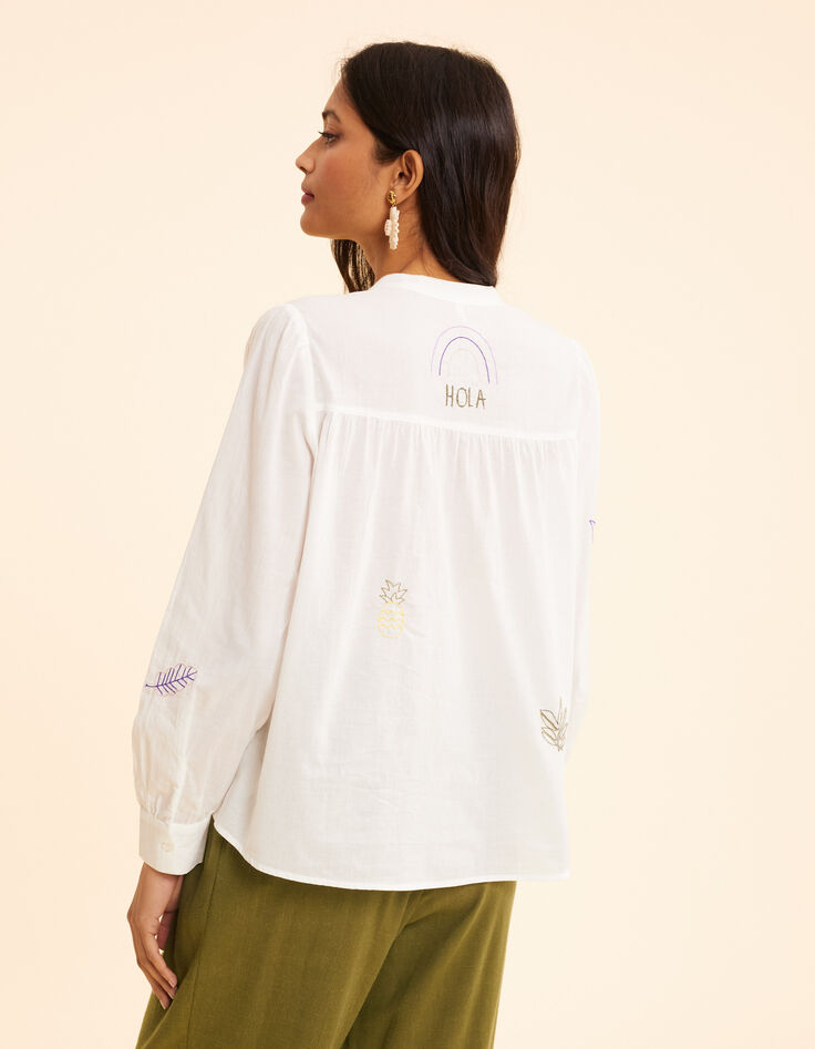 White shirt with I.Code color embroidery-5