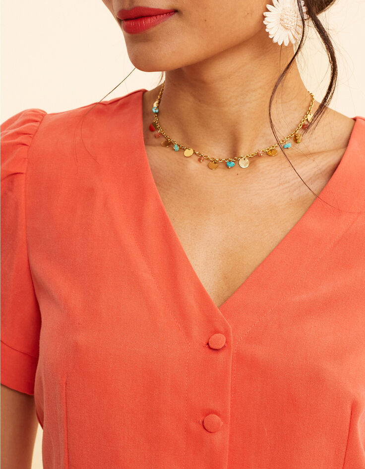 I.Code red buttoned cropped top-4 I.Code red buttoned cropped top-4
