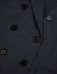 Marineblaues Blazer-J&auml;ckchen aus Leinen-Baumwoll-Mischung f&uuml;r Damen-3