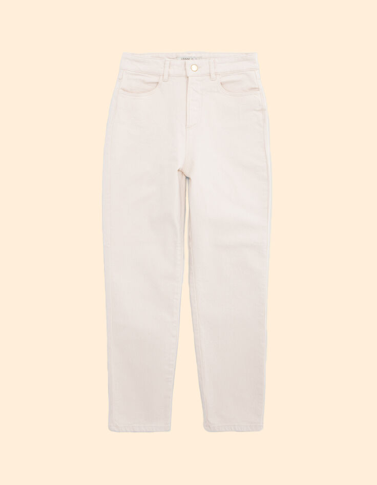 Cremeweiße Boyfit-Jeans I.Code-5