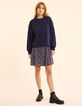 Marine sweater geborduurd hart I.Code-3