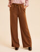 Camel wideleg broek elastische taille I.Code-3