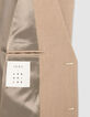 Dunkelbeige Seersucker-Anzugjacke TRAVEL SUIT Herren-8