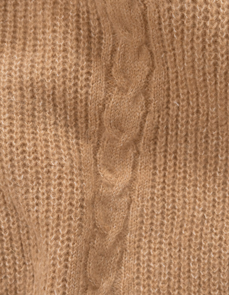 I.Code ecru cable knit sleeveless cardigan-9