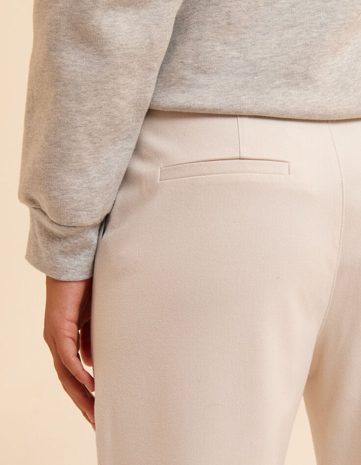 I.Code ecru cargo-style straight trousers-6 I.Code ecru cargo-style straight trousers-6