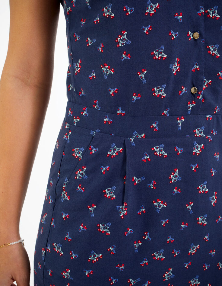 Vestido azul marino rollers I.Code-5