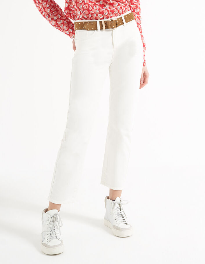 Gebroken witte boyfit jeans met borduursels I.Code - I.CODE