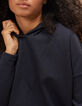I.Code navy polka-dot print hoodie-3