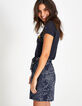Tee-shirt marine en lin Girl Positive I.Code-4